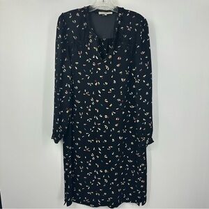 Gerard Deral Black Print Dress 40 Womens 8 Medium | J150